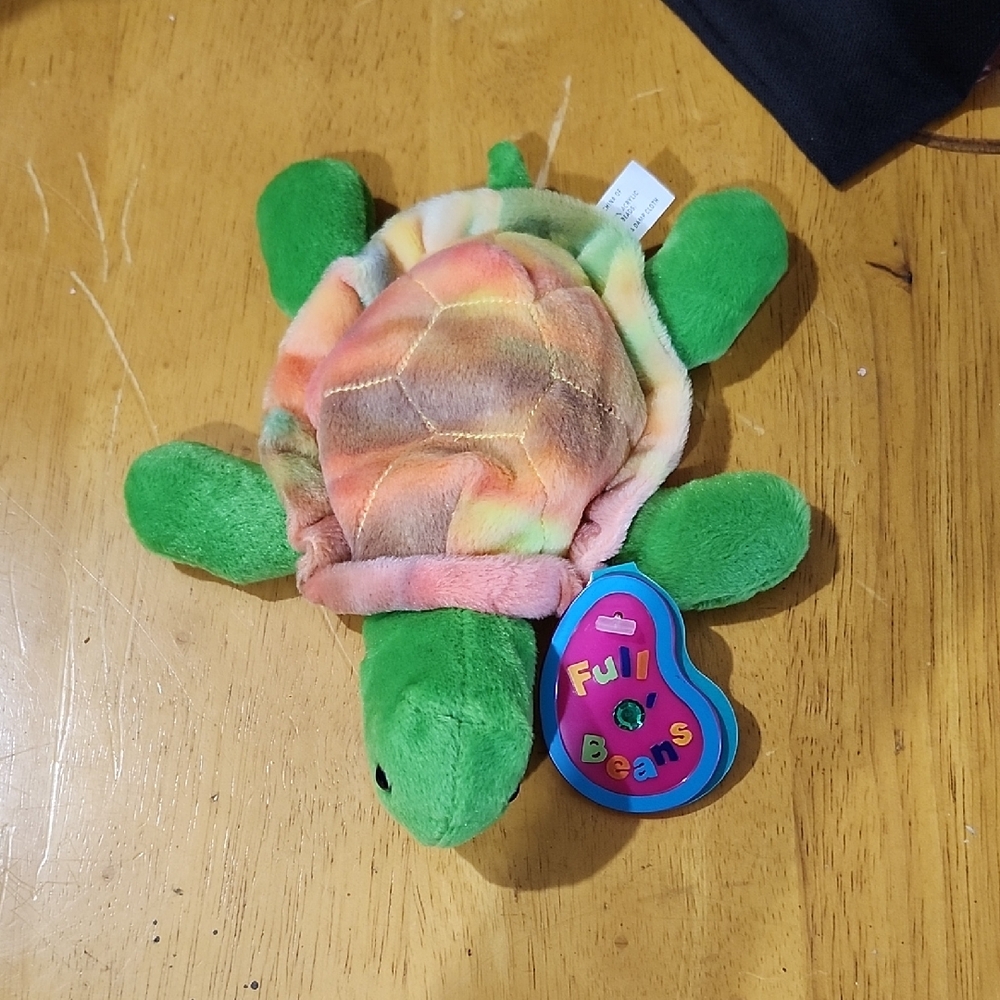 AVON FUN BEANS BIRTHSTONE BEANIE BABY-MAY SHELLY the TURTLE